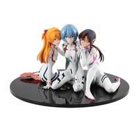 Diohauxi 3PCS Asuka Langley Soryu Figures Set Ayanami Rei Anime Action Figure Desktop Decor Statua 8CM