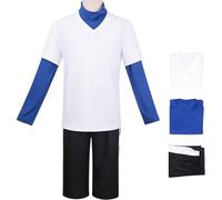Diohauxi Killua Zaoldyeck Costume Cosplay Uomo Anime Uniformi con Parrucca Halloween Party Abbigliamento quotidiano