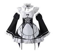 Diohauxi Rem Maid - Costume da cosplay con parrucca, per Halloween