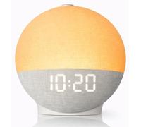 Diol Tode Sunrise Sveglia con macchina del suono, luce naturale sveglia con luce notturna, 30 suoni di sonno, altoparlante Bluetooth, sveglia bianca per camera da letto, dormienti pesanti