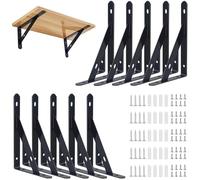 Diompirux 10 Pezzi Staffa per Mensola Triangolare, 95x150mm Mensola per mensole a parete, Staffa per Tavolo a Muro 90 Gradi Angolo Retto, Reggimensola Ferro, per la Casa, la Cucina e l'ufficio