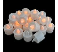 Diompirux 24 Candele LED, luci a LED realistiche e luminose, funzionamento a batteria, Candele Flickering Flameless, con una calda luce gialla, per La Decorazione,Festa,Vacanze, picnic