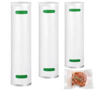 Diompirux 3 Rotoli Sacchetti Sottovuoto Alimenti(20/25/28x300cm), Sacchetti Sottovuoto Alimenti Senza BPA, Liberi Di Tagliare, Rotoli Sacchetti goffrati per Macchina Sottovuoto e Cottura Sous Vide