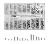 Diompirux 500 Pezzi Viti a Testa Rotonda, Viti Autofilettante a Testa Piatta a Croce, con Cacciavite a Croce, Micro Kit di Riparazione Viti, per Lavori Precisi,riparazione di occhiali