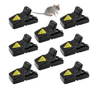Diompirux 8 Pezzi Trappola Ratti Efficiente e Riutilizzabile, Niente veleno per topi, Sicura per bambini e animali domestici, Resistenti Facile da Pulire, Trappola Mouse per cucine,Giardini,Cantine