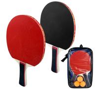 Diompirux Set da Ping Pong con 2 Racchette, 3 Palline, 1 Borsa Portatile, Set da ping pong professionale per Gioco da Interni o Esterni, ping pong da tavolo per Formatori Adulti Bambini