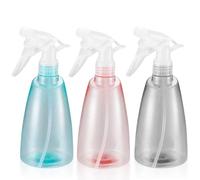 Diompirux Set di 3 Flaconi Spray Riutilizzabili da 500ML, Trasparente Plastica Grilletto Spruzzatore,Bottiglie Vuoto Riempibile, stabile e durevole, Ideali per Pulizia, Giardinaggio e Bellezza