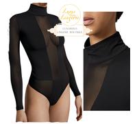 DIONE STRING BODY Di Wolford XS Nero Seducente Trasparenza Elegante
