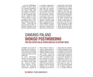 Dioniso postmoderno. Per una critica della teoria radicale di Antonio Negri