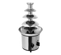 DioPaiB Fontana di cioccolato a 4 ripiani, 170 W, fontana di cioccolato, 1,8 l, in acciaio inox, per fontane di cioccolato, 40 ℃, per feste, hotel, matrimoni
