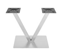 DioPaiB Gambe da tavolo in acciaio inox, a forma di V, 70 x 40 cm, gambe da tavolo, in acciaio inox, fino a 200 kg, piedini da tavolo a forma di V, per tavolini, tavoli da pranzo, colore argento