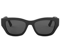 Dior VeryDior S2I Square Sunglasses - Grey Lenses, Black Acetate Front with Cannage Nylon Temples