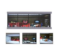 Diorama Auto Garage LED, vetrina realistica per Hot Wheels, regalo premium (30 cm x 17 cm x 11 cm)