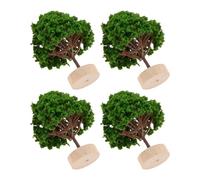 Diorama, kit per paesaggi di 4 pezzi, modello verde di alberi, treno, paesaggio, architettura, piante per artigianato, modellismo, paesaggio, alberi in miniatura con base, 7 x 4,5 cm