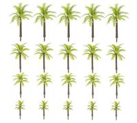 Diorama Scenery Kit,20Pcs 4-8cm Mini Palma da Cocco Modello Alberi Plastica Artificiale Foresta pluviale Diorama Costruzione Ferrovie Micro Layout Decor