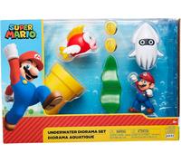 Diorama Super Mario Underwater, include Mario e i personaggi del videogioco, ide
