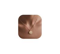 Diorra Collana Girasole Pietra Nascita Donna Argento 925 Placcato Oro | Collana con ciondolo girasole Regali di gioielli di Natale di compleanno per donne e ragazze Idee Regalo Donna 12 Mesi