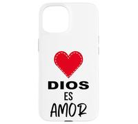 Dios es Amor - Spanish Christian Bible Verse Tee Custodia per iPhone 15