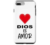 Dios es Amor - Spanish Christian Bible Verse Tee Custodia per iPhone 7 Plus/8 Plus