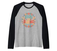Dios es Bueno Divertente Detto Salmo 100:3 Christian Maglia con Maniche Raglan