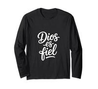 Dios es fiel Detto Divertente Script Cursivo Credere Maglia a Manica