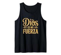 Dios Es Mi Fuerza Camiseta Cristiana Jesús Latino Hispano Canotta