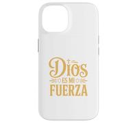 Dios Es Mi Fuerza Camiseta Cristiana Jesús Latino Hispano Custodia per iPhone 14