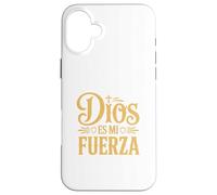 Dios Es Mi Fuerza Camiseta Cristiana Jesús Latino Hispano Custodia per iPhone 16 Plus