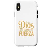 Dios Es Mi Fuerza Camiseta Cristiana Jesús Latino Hispano Custodia per iPhone X/XS