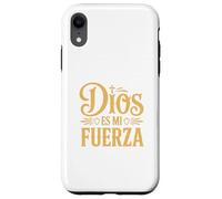 Dios Es Mi Fuerza Camiseta Cristiana Jesús Latino Hispano Custodia per iPhone XR