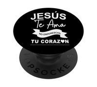 Dios te ama con amor eterno, ya no endurezcas más tu corazón PopSockets PopGrip Adesivo