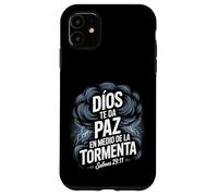 Dios Te Da Paz a Medio de la Tormenta - Salmos 29:11 Custodia per iPhone 11