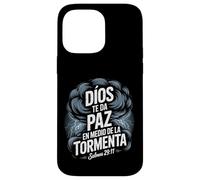 Dios Te Da Paz a Medio de la Tormenta - Salmos 29:11 Custodia per iPhone 14 Pro Max