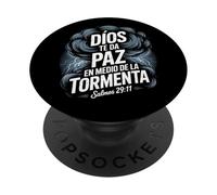 Dios Te Da Paz a Medio de la Tormenta - Salmos 29:11 PopSockets PopGrip Adesivo