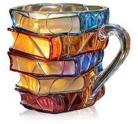 DIOSDMLN Tazza da caffè per Libri Dipinta in 3D, Tazza da caffè Carina Nuova e Unica da 300 ml, Adatta per la Collezione di Regali e Le Donne per Gli Amanti dei Libri
