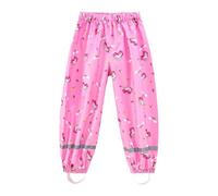 Dioshark Pantaloni Antipioggia per Ragazze Leggeri Pantaloni Impermeabili Bambini Pantaloni Fango Traspirante Leggeri Riflettenti Non Imbottiti Sovrapantaloni Trekking per 6-7 Anni, Rosa Unicorno