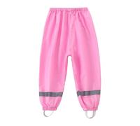 Dioshark Pantaloni da Pioggia Bambina Pantaloni Impermeabili Antivento Neonata Pantaloni Fango Riflettenti Non Imbottiti Traspirante Leggeri Copripantaloni All'Aperto Estivi per Bimba 1-2 Anni, Rosa