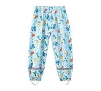 Dioshark Pantaloni Impermeabili Ragazzi Bambini Pantaloni Antipioggia Antivento Pantaloni da Fango Non Imbottiti Traspiranti Riflettenti Copripantaloni Autunno Ciclismo per 5-6 Anni, Blu Dinosauro