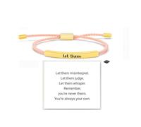 DIOWUS Braccialetto a tubo con scritta "Let Them Misinterpret - To Sorority Sisters Best Friends", in acciaio inox, per amicizia, autostima, motivazione, idea regalo, Medio, Acciaio inossidabile
