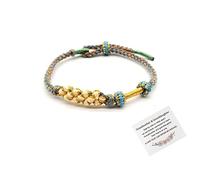 DIOWUS Braccialetto con nodo di ciliegia, con scritta "To My Granddaughter A Link That Can Never Be Undone - Braccialetto per nipote della nonna, regolabile, intrecciato a mano, per donne, gioielli di