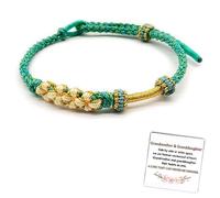 DIOWUS Braccialetto con nodo di ciliegia, con scritta "To My Granddaughter A Link That Can Never Be Undone - Braccialetto per nipote della nonna, regolabile, intrecciato a mano, per donne, gioielli di