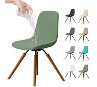 Dioxide Coprisedie con Schienale Impermeabile 4 pezzi,Copri Sedia da Cucina Elasticizzato,Copri Sedie Soggiorno Universale Facile da Installare e Pulire,Decorazione per Hotel,Ristorante (Verde/Green)