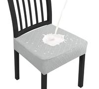 Dioxide Coprisedie Cucina e Sala da Pranzo Tessuto Elasticizzato Morbido e Traspirante, Fodera Rimovibile e Lavabile, Protezione Anti Polvere, Design Elegante e Moderno(Light Gray/Grigio Chiaro,4PC)