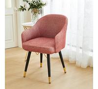 Dioxide Coprisedie Elasticizzato Rimovibili Coprisedia con Schienale e Braccioli,Copri Sgabelli Bar in Jacquard,Antimacchia Copri Sedie Ufficio,Decorazione Sedie da Bar/Cucina/Sala da Pranzo(Corallo)