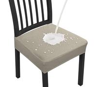 Dioxide Coprisedie Impermeabile in tpu Protezione,Copri Sedie Anti-Macchie e Liquidi,Coprisedie Elasticizzato Facile Installare, Traspirante e Lavabile,Ideale per Cucina e Sala da Pranzo (Tan,4PCS)