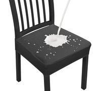 Dioxide Coprisedie Impermeabile in tpu Protezione,Copri Sedie Anti-Macchie e Liquidi,Coprisedie Elasticizzato Facile Installare, Traspirante e Lavabile,Ideale per Cucina e Sala da Pranzo (Nero,4PCS)