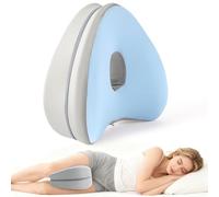 Dioxide Leg Pillow Morbido Cuscino Memory Foam per Gambe Aiuto Posizione Corretta per Dormire Contro Mal di Schiena e Problemi Posturali (Blu)