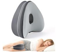 Dioxide Leg Pillow Morbido Cuscino Memory Foam per Gambe Aiuto Posizione Corretta per Dormire Contro Mal di Schiena e Problemi Posturali (Grigio Chiaro)