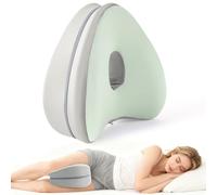 Dioxide Leg Pillow Morbido Cuscino Memory Foam per Gambe Aiuto Posizione Corretta per Dormire Contro Mal di Schiena e Problemi Posturali (Grigio Verde)