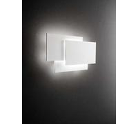 Dip applique design rettangolare LED 36w metallo bianco luce calda